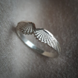 Hõbesõrmus inglitiibadega