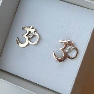 Om sümboliga kuldkõrvarõngad tsirkoonidega